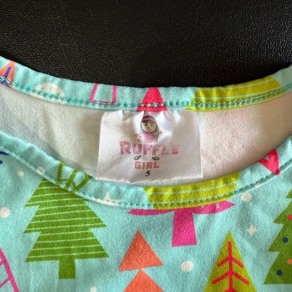 Ruffle Girl Festive Tree Dress - Picture 3 of 5